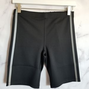 THEORY Black Biker Shorts Medium